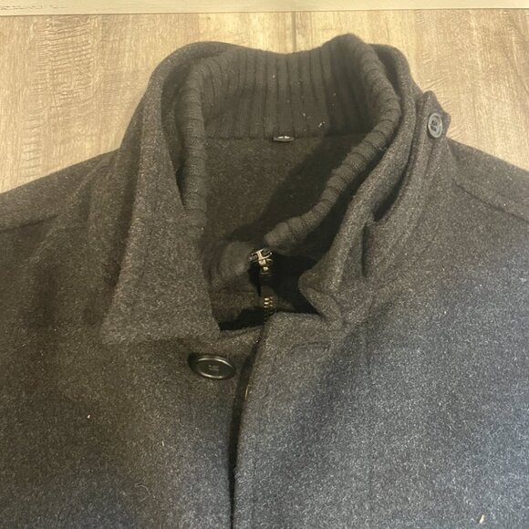 Men's FilaFil Platinum Wool & Cashmere Blend Charcoal Gray Coat (Med) - Picture 3 of 8